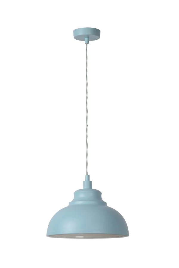 Lucide ISLA - Hanglamp - Ø 29 cm - 1xE14 - Pastel blauw - uitgezet